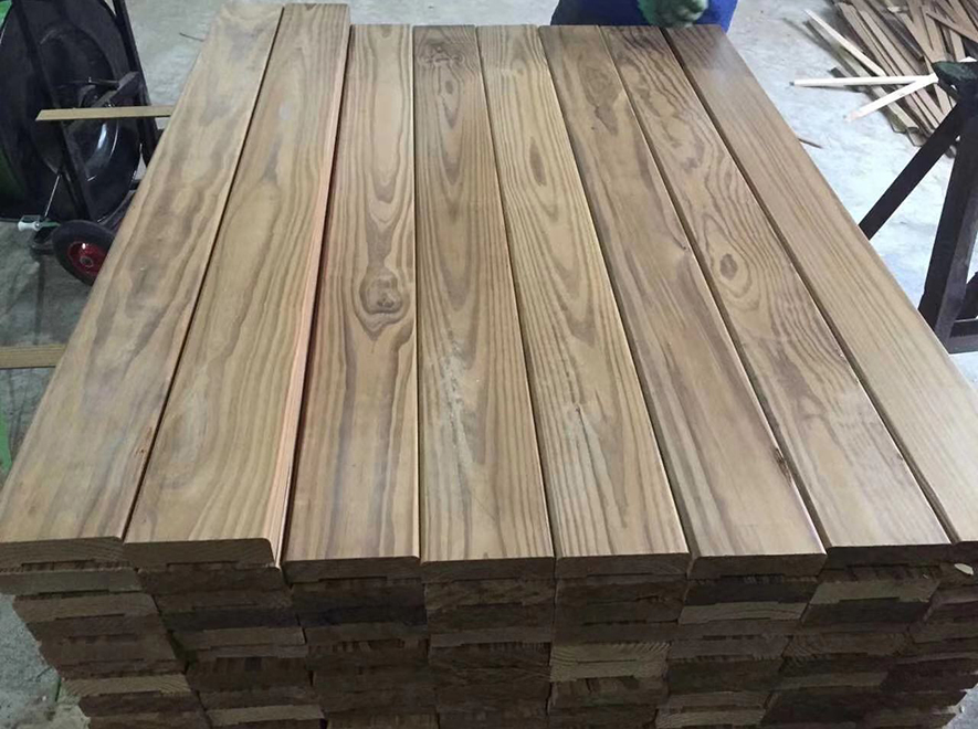 Depth carbonized wood